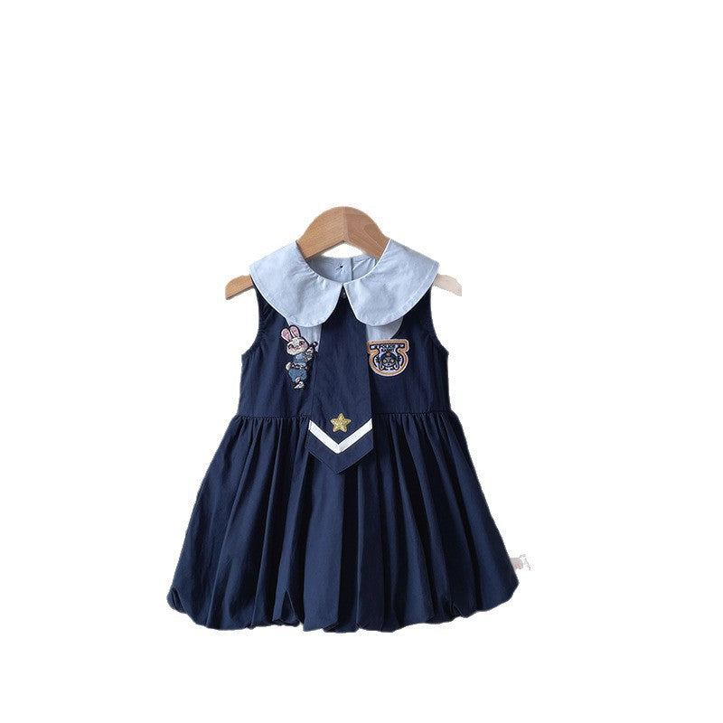 Summer Rabbit Police Officer Bud Little Children's Dress