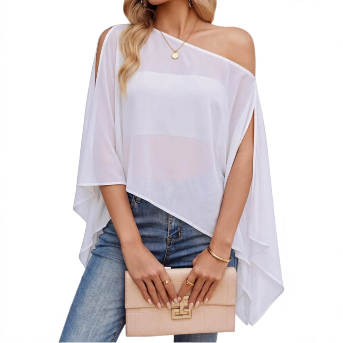 Women's Batwing Sleeve Sun Protective Loose Slimming Tops