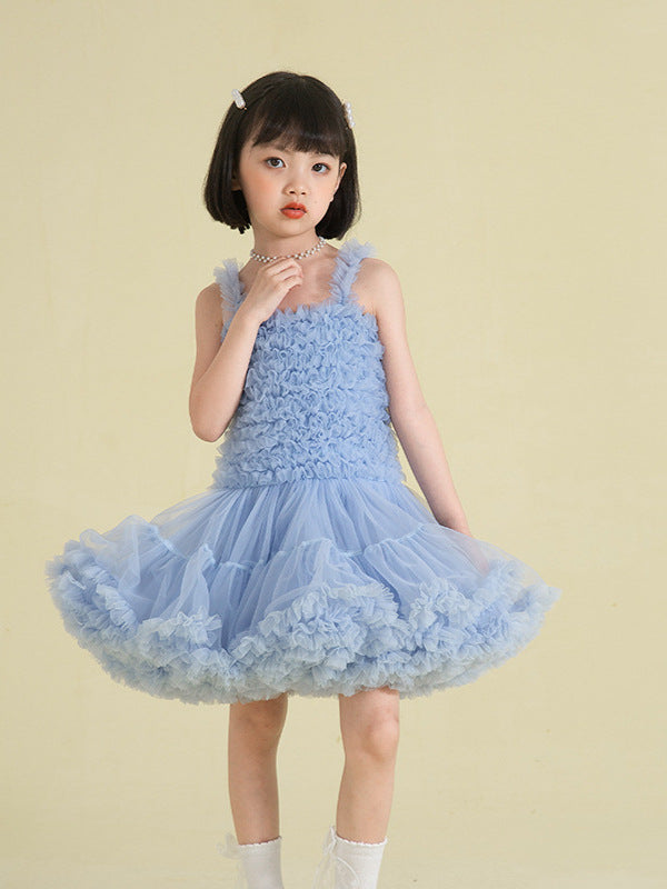 Children's Upgrade Super Fluffy Birthday Gifts One-piece Rainbow Children's Dress