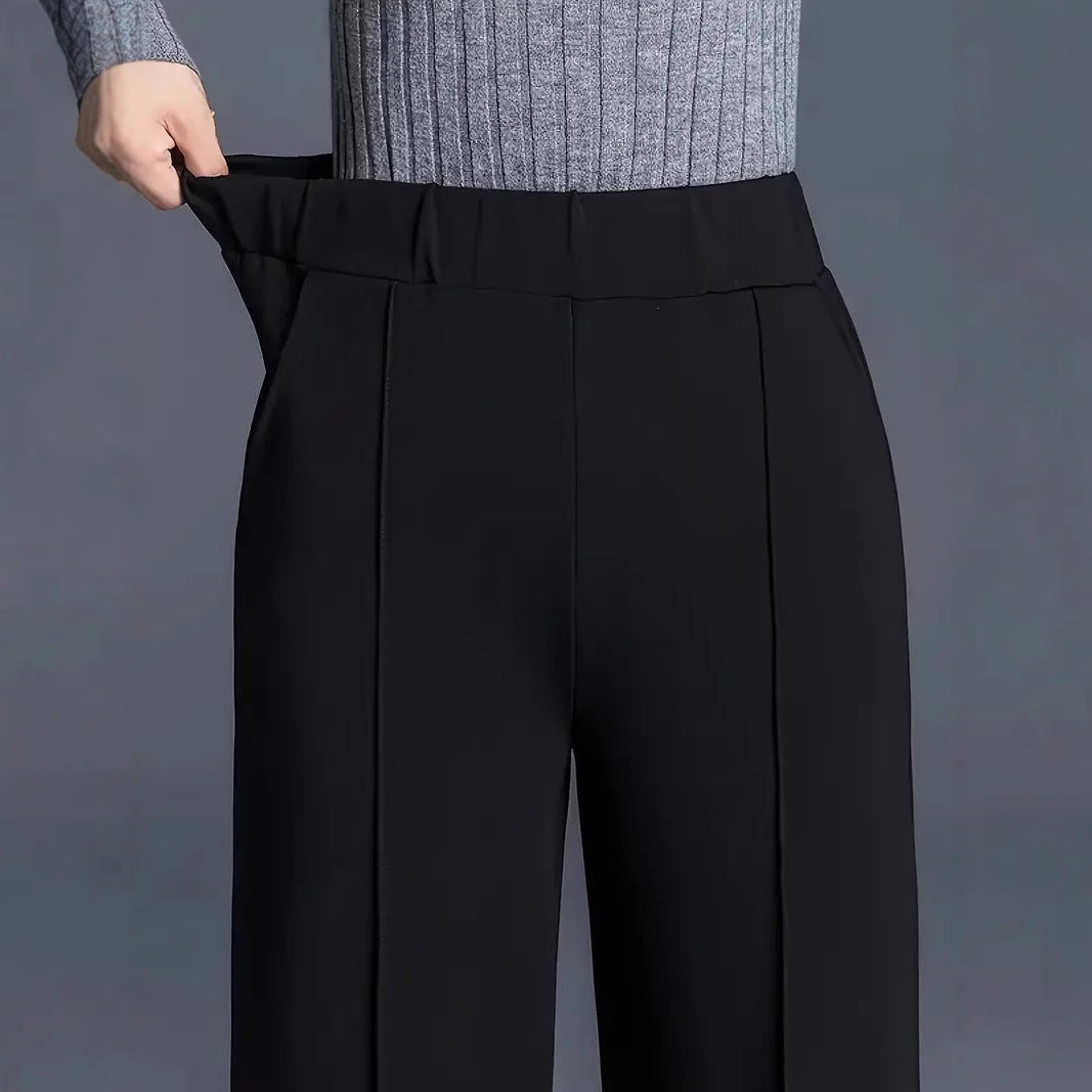 Popular Innovative Women's Solid Color Straight Casual Pants