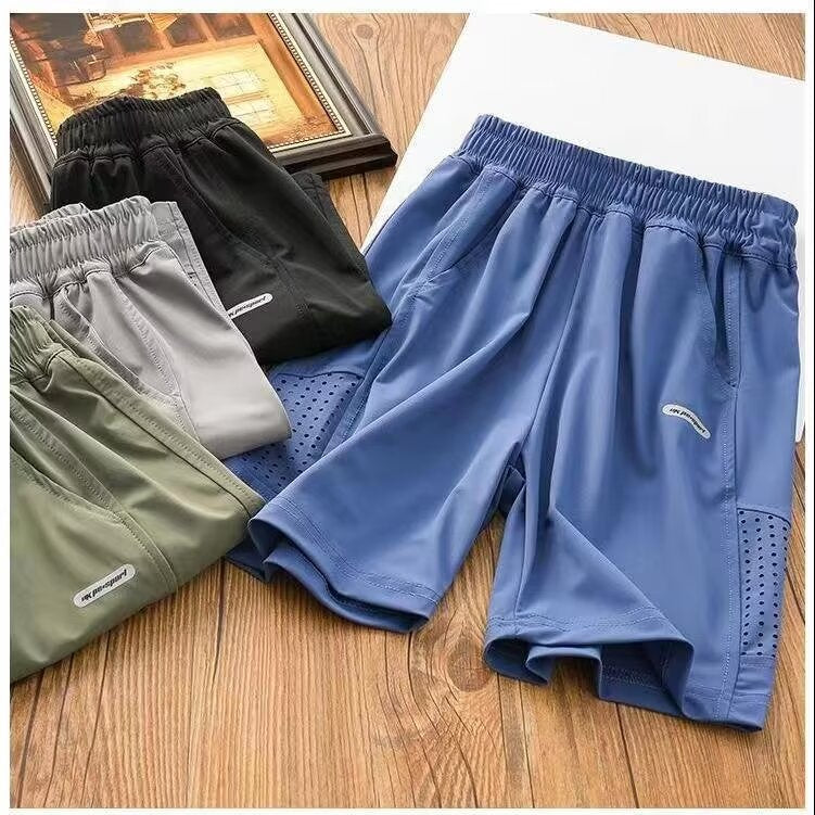 Boys Ice Silk Shorts Korean Style Summer Thin Elastic Capri Children's Pants