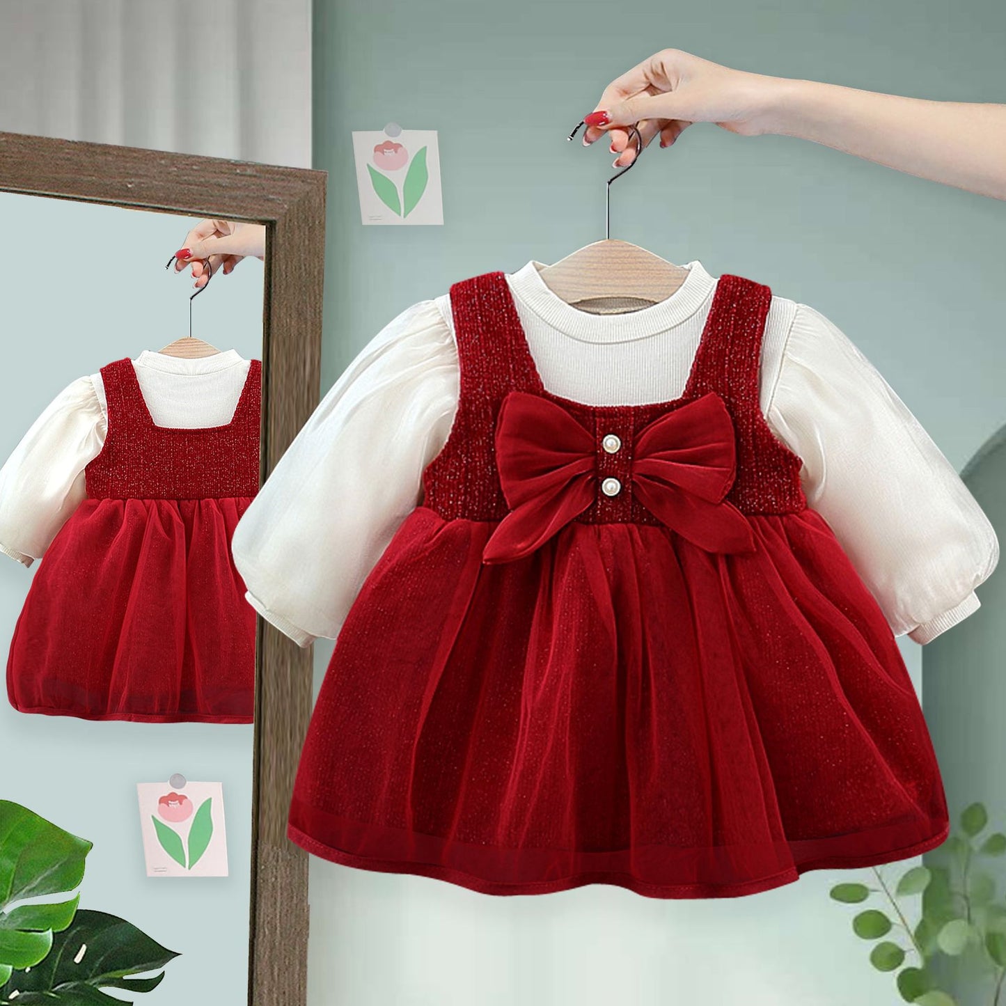 Children's Clothing Spring Little Princess Two-piece Set Children's Dress