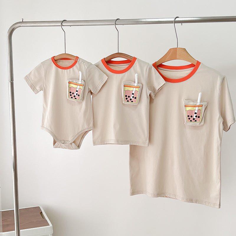 Clothes Summer For The Whole Family Western Style Cute Short Parent-child Outfit