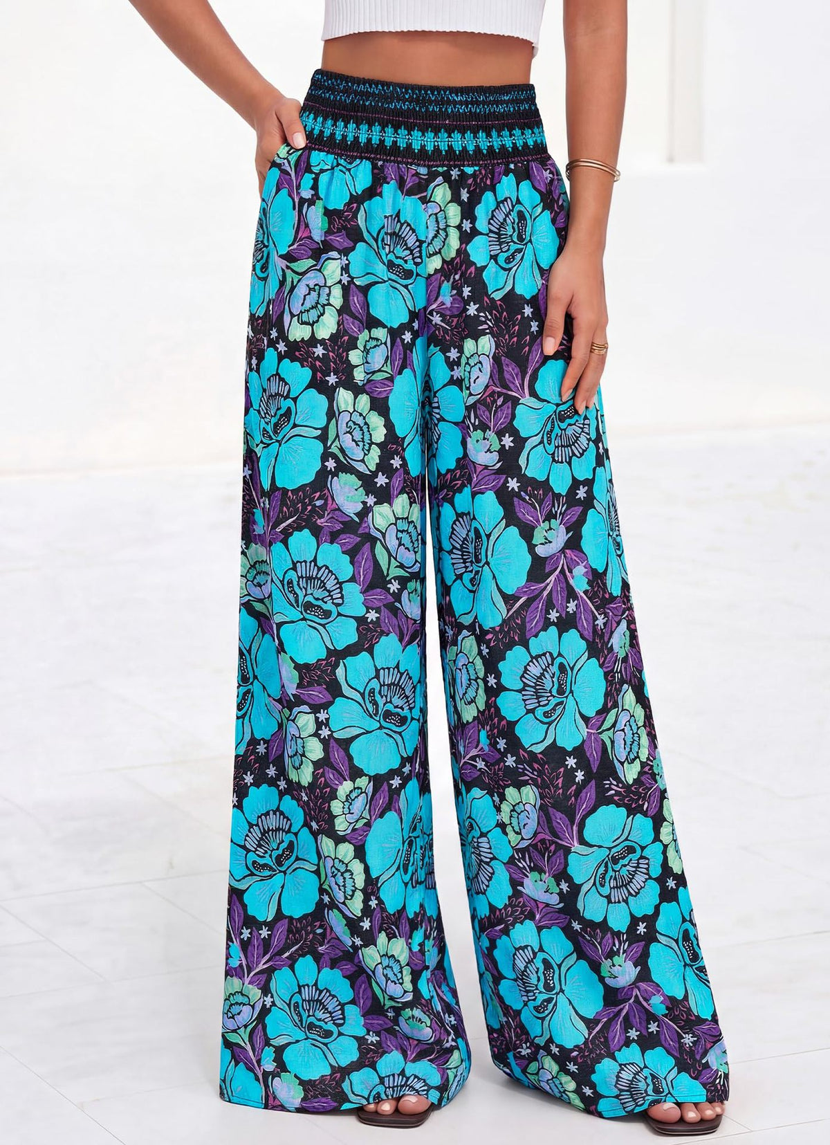 Women's Summer Comfortable High Waist Wide Leg Casual Pants