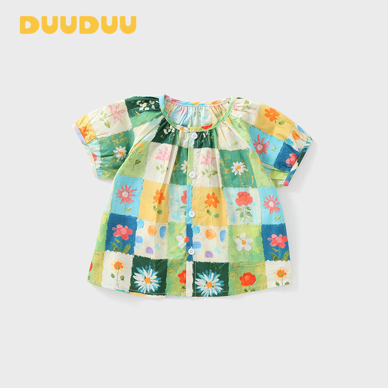 Children's Short Sleeve Top Summer Clothes Wear Shirt Soft Children's T-shirt