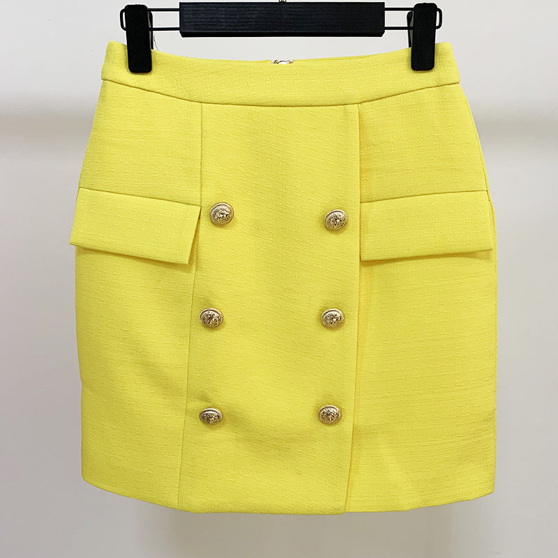 Fashion Lion Buckle Metal Decorative Hemp Skirts