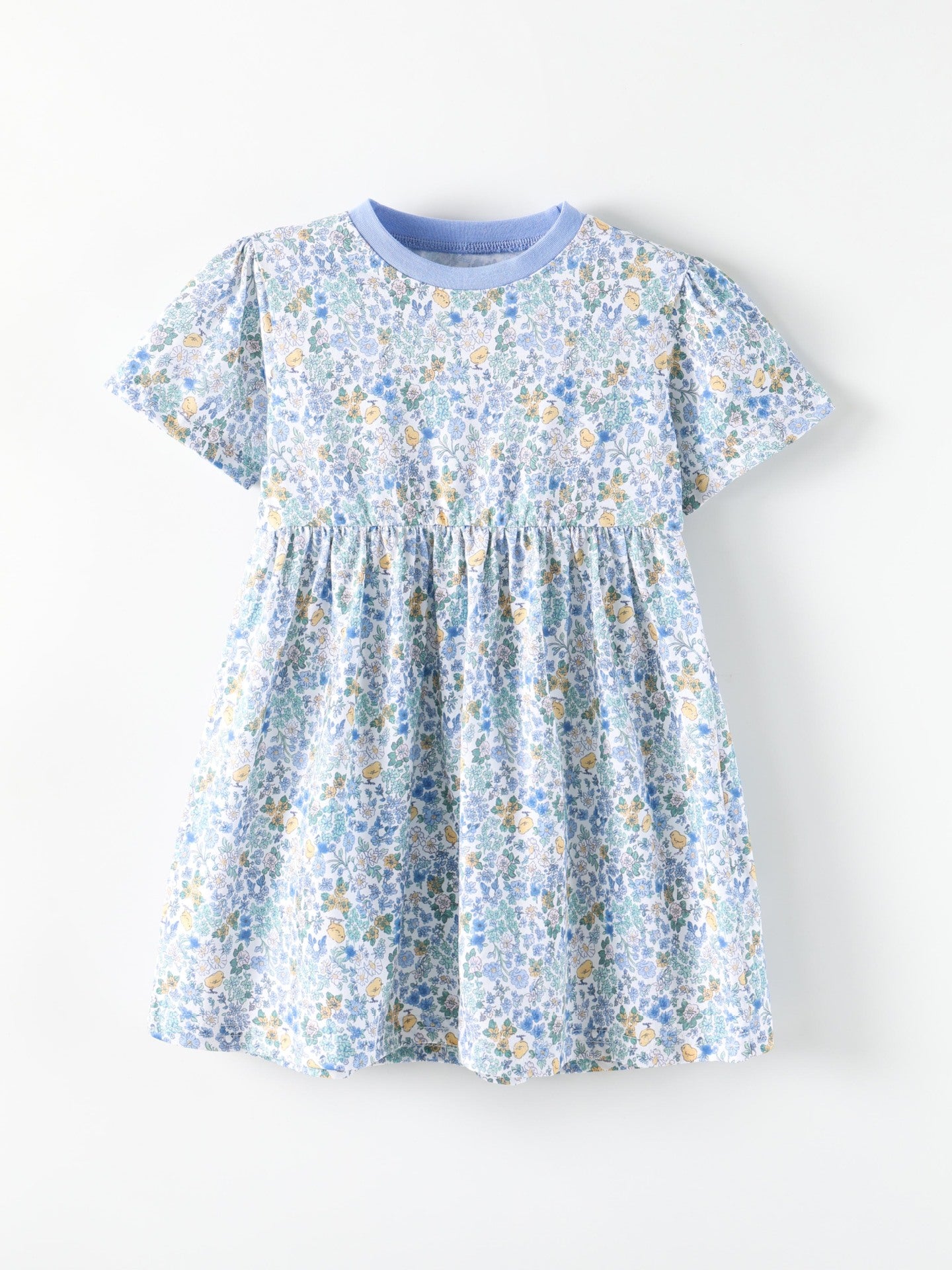 Children's Fashion Floral Pattern Shirt Princess Round Children's Dress