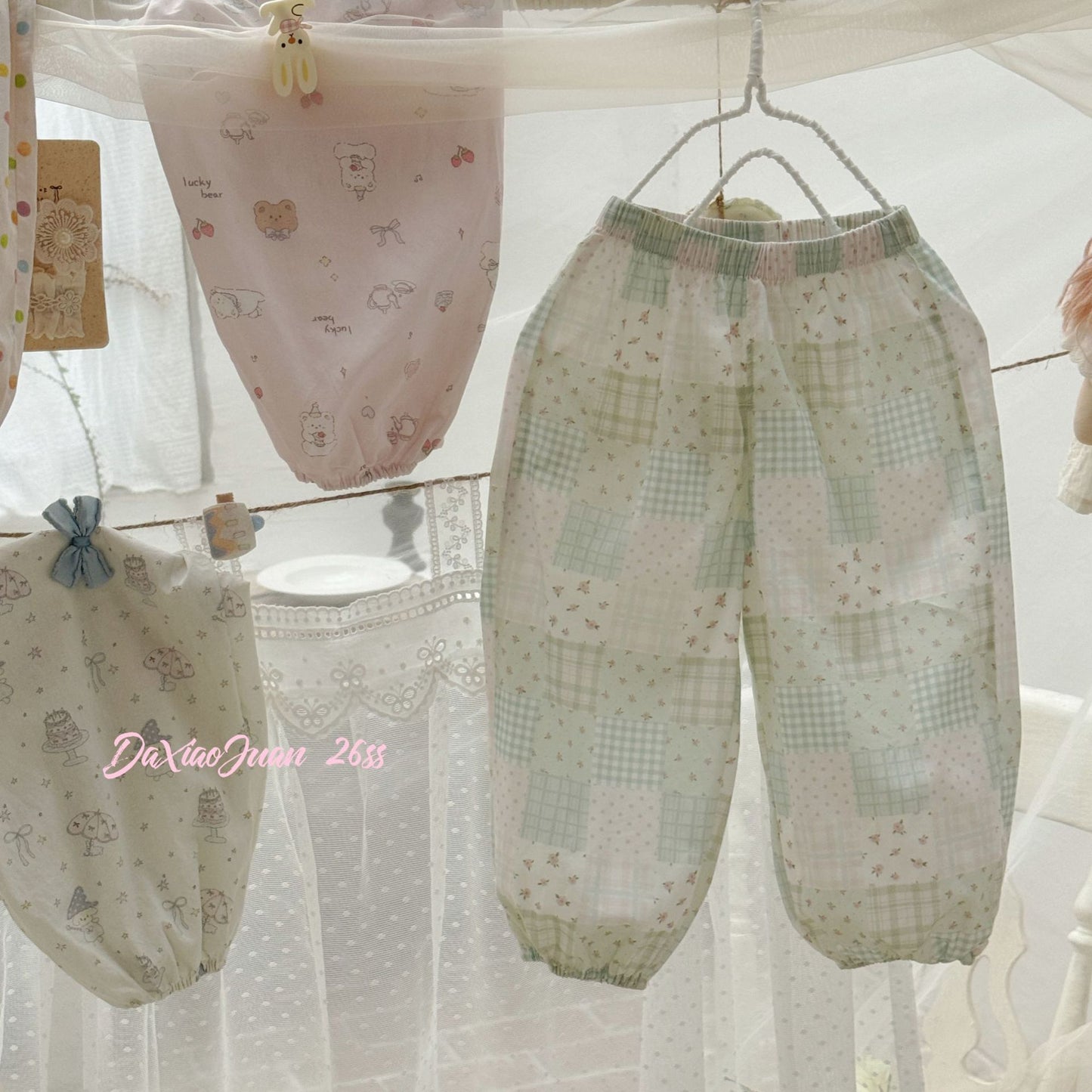 Children's Pure Cotton Summer Thin Air Conditioning Breathable Children's Pants