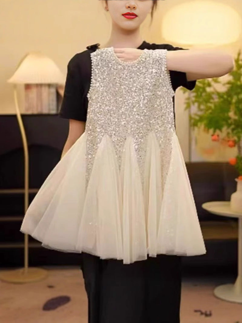 Children's Sequins Princess Summer Fashion Fashionable Vest Children's Dress