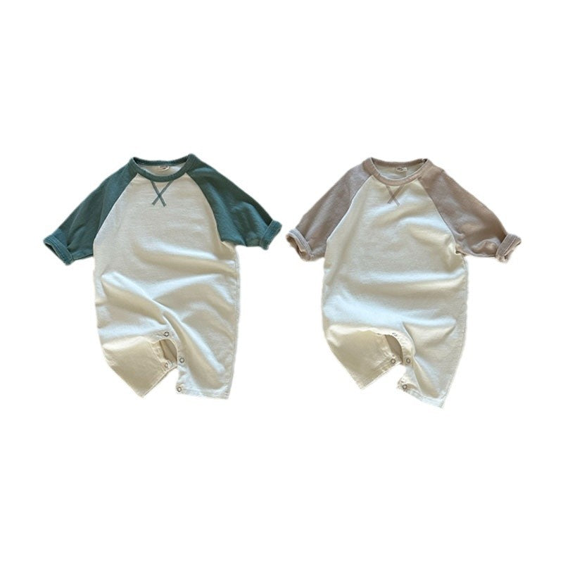 Women's & Men's Infant Toddler Comfort Casual Jumpsuit Color Matching Home Romper Jumpsuit, Climbing Suit