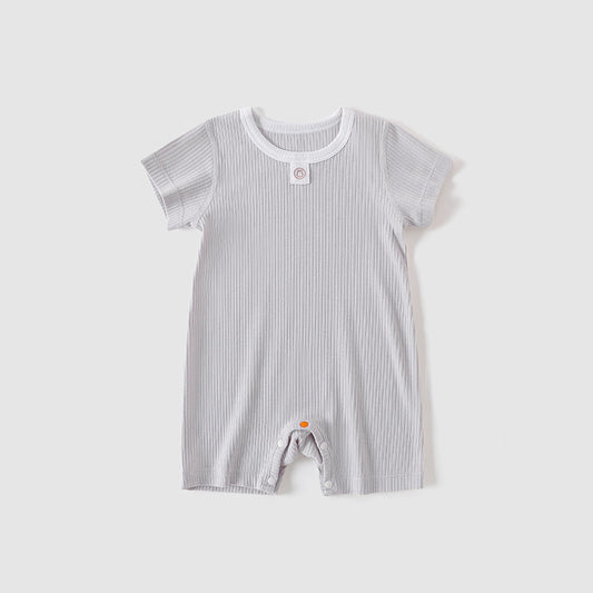 Summer Infant Ice Cream Short Sleeve Closed Crotch Rompers Modal Jumpsuit, Climbing Suit