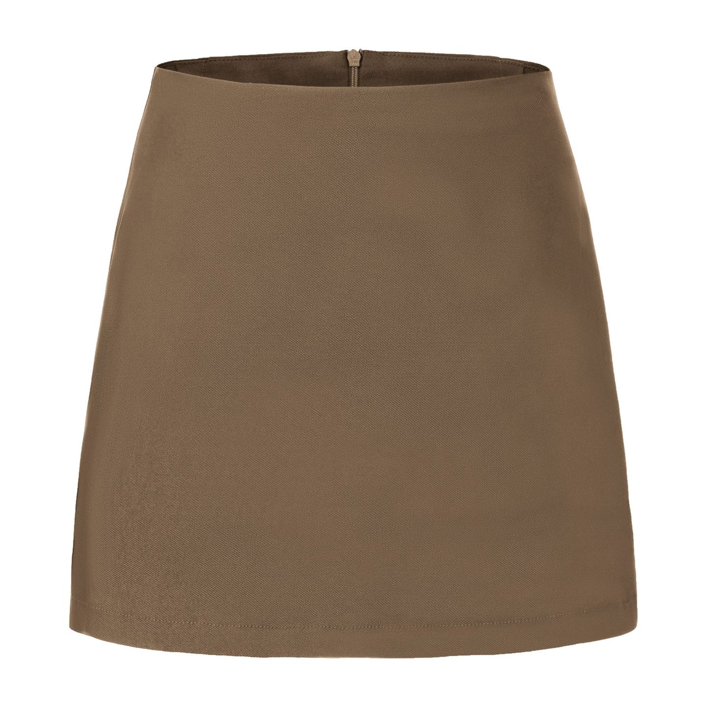 Double Slit Zipper Lining Female Temperament Skirt