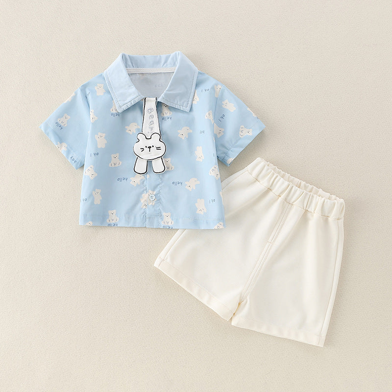 Children's Cotton Clothes Summer Thin Clothing Outerwear Children's Suit