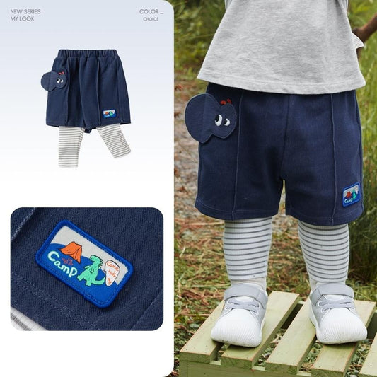 Autumn Clothing Boy's Long-sleeved Fake Two-piece Bottoming Shirts Children's T-shirt