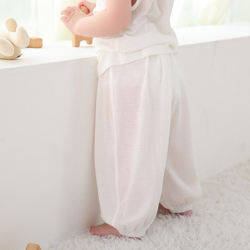 Anti Mosquito Bloomers Boys Bamboo Fiber Breathable Children's Pants