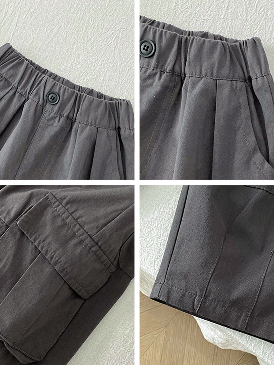 Children's Korean Clothing Spring Handsome Overalls Casual Cotton Children's Pants