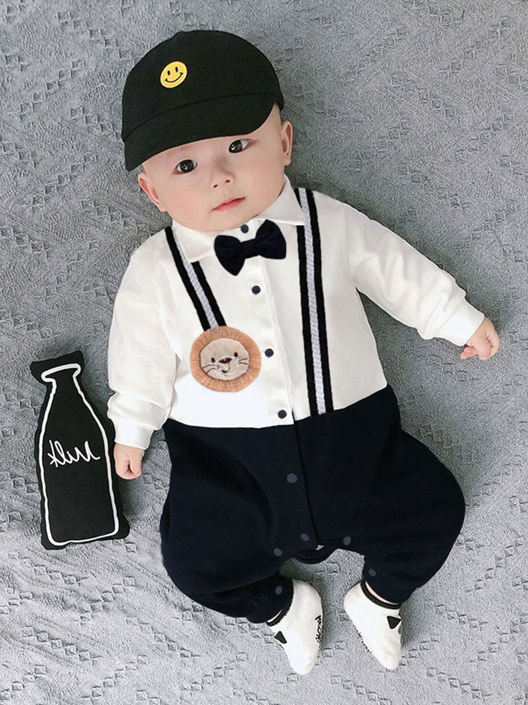Romper One Month Boy Pure Cotton Rompers First Birthday Jumpsuit, Climbing Suit