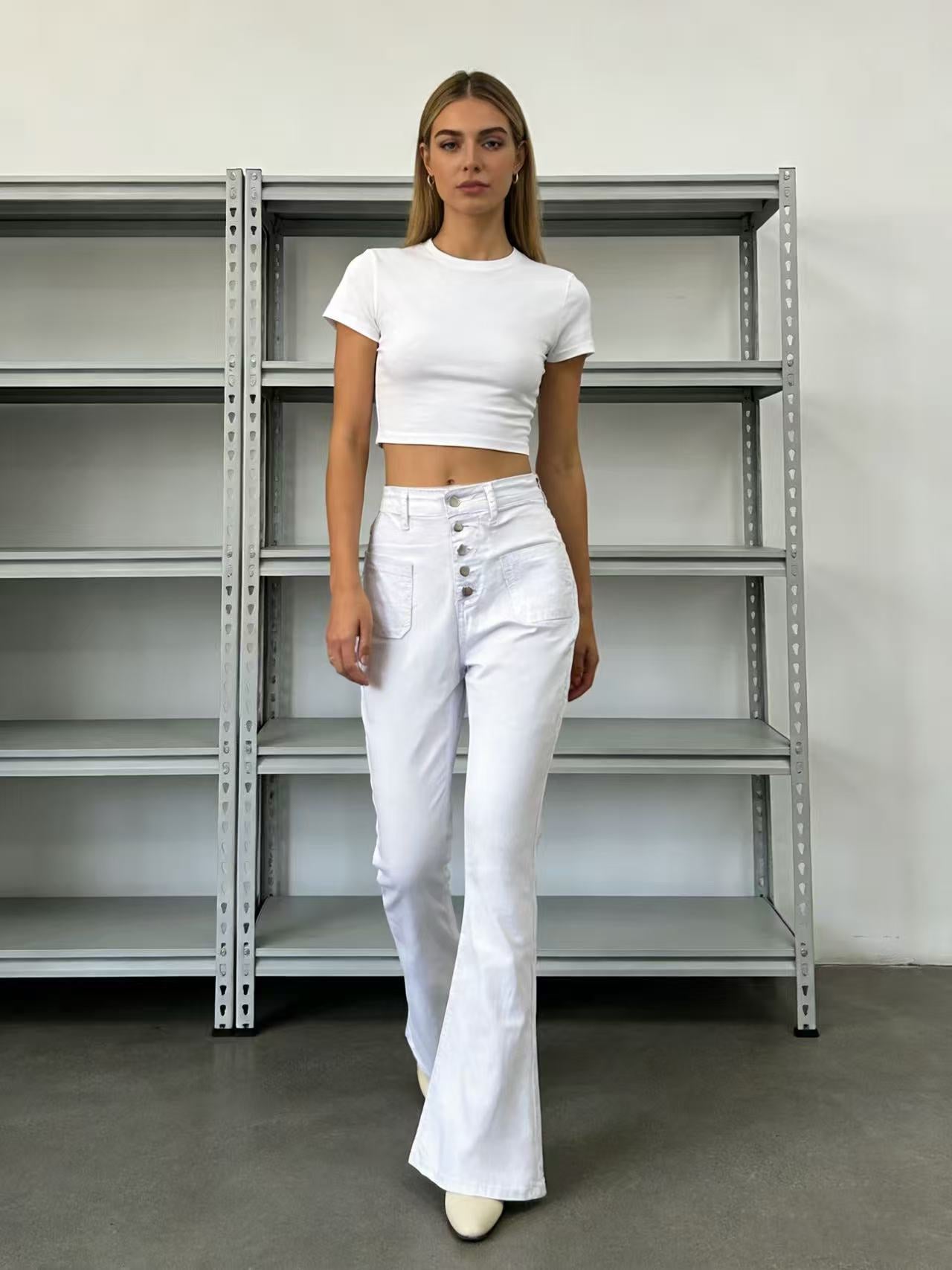 Women's Retro Casual Slimming Stretch Trousers Jeans