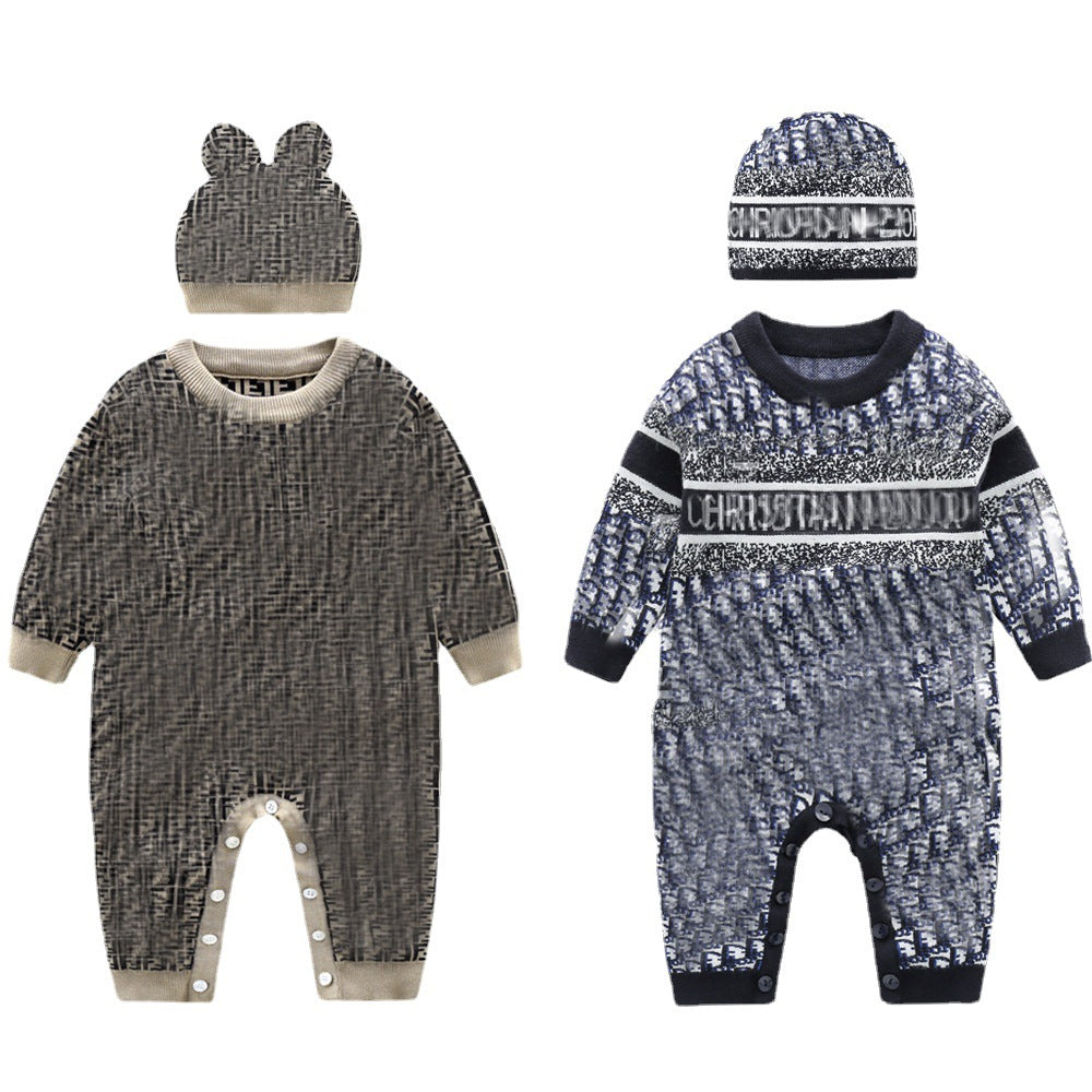 Knitted Clothes Jumpsuit Autumn Born Romper Jumpsuit, Climbing Suit
