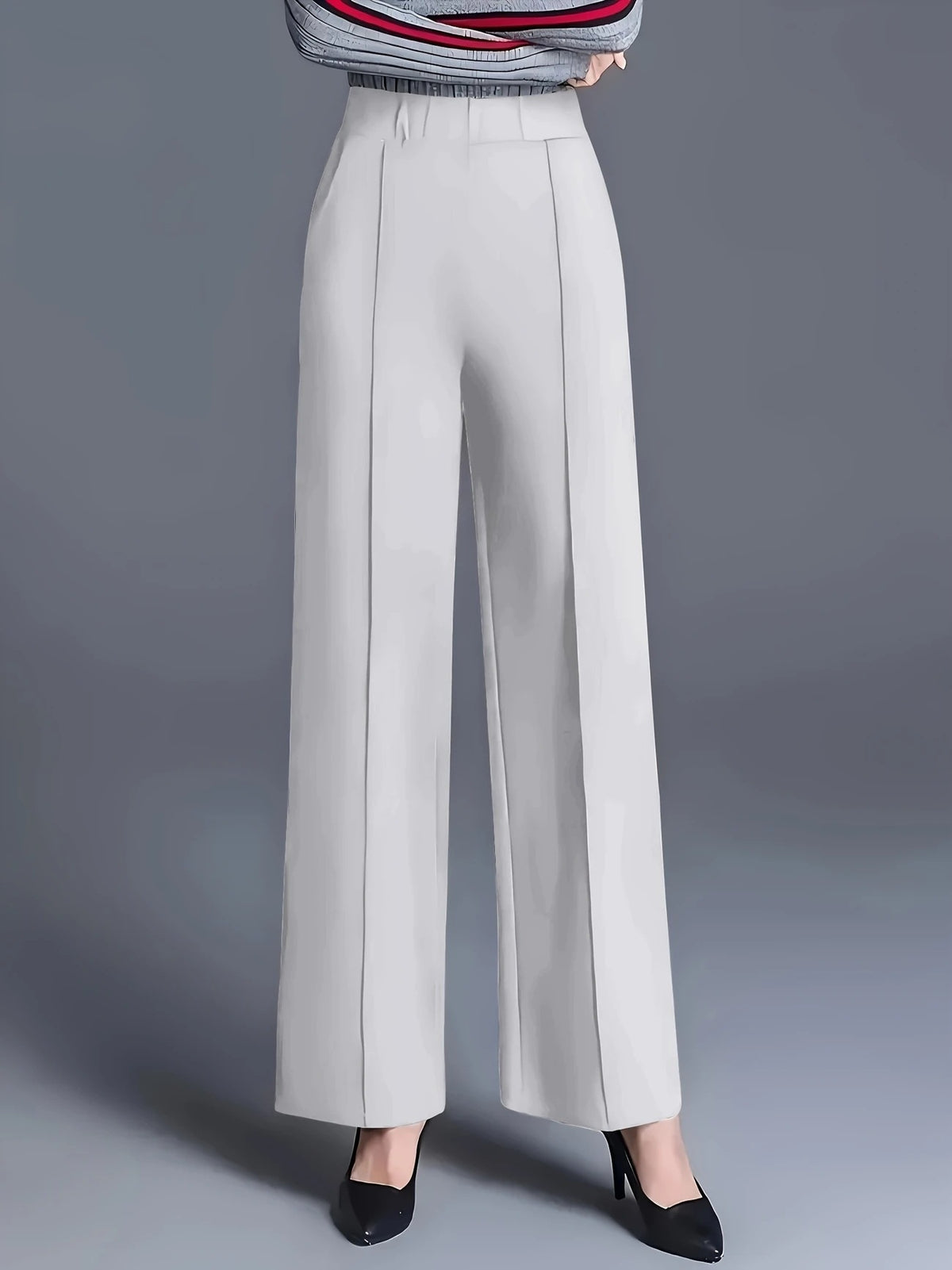 Women's Solid Color Wide Leg High Waist Loose Casual Pants