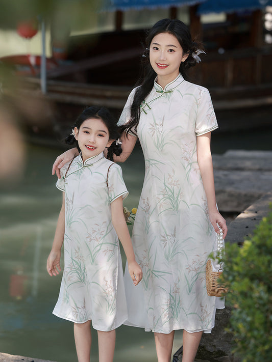 Cheongsam Dress Chinese Style Summer Light Parent-child Outfit