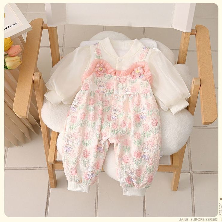 Jumpsuit Clothes Super Cute Princess Western Style Double Layer Going Jumpsuit, Climbing Suit