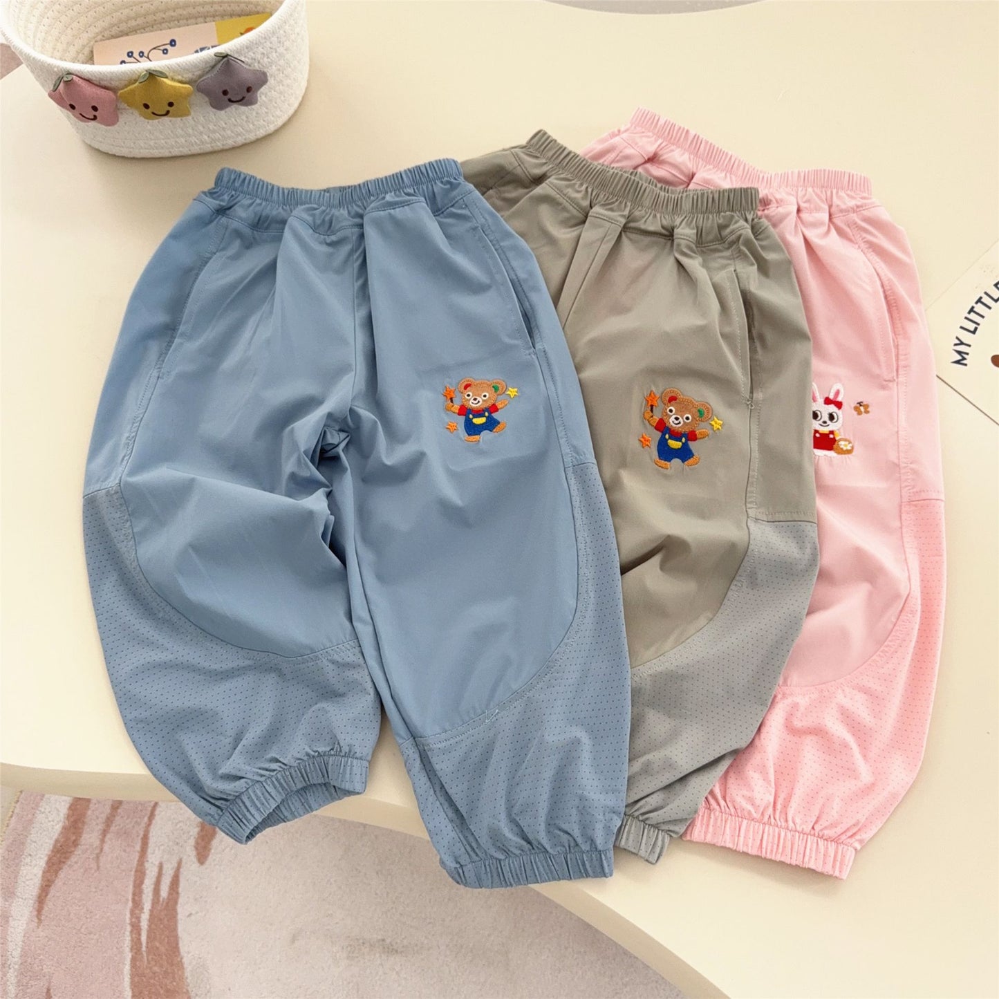Women's & Men's Stretch Air Conditioning Mesh Cool Summer Thin Mosquito Children's Pants