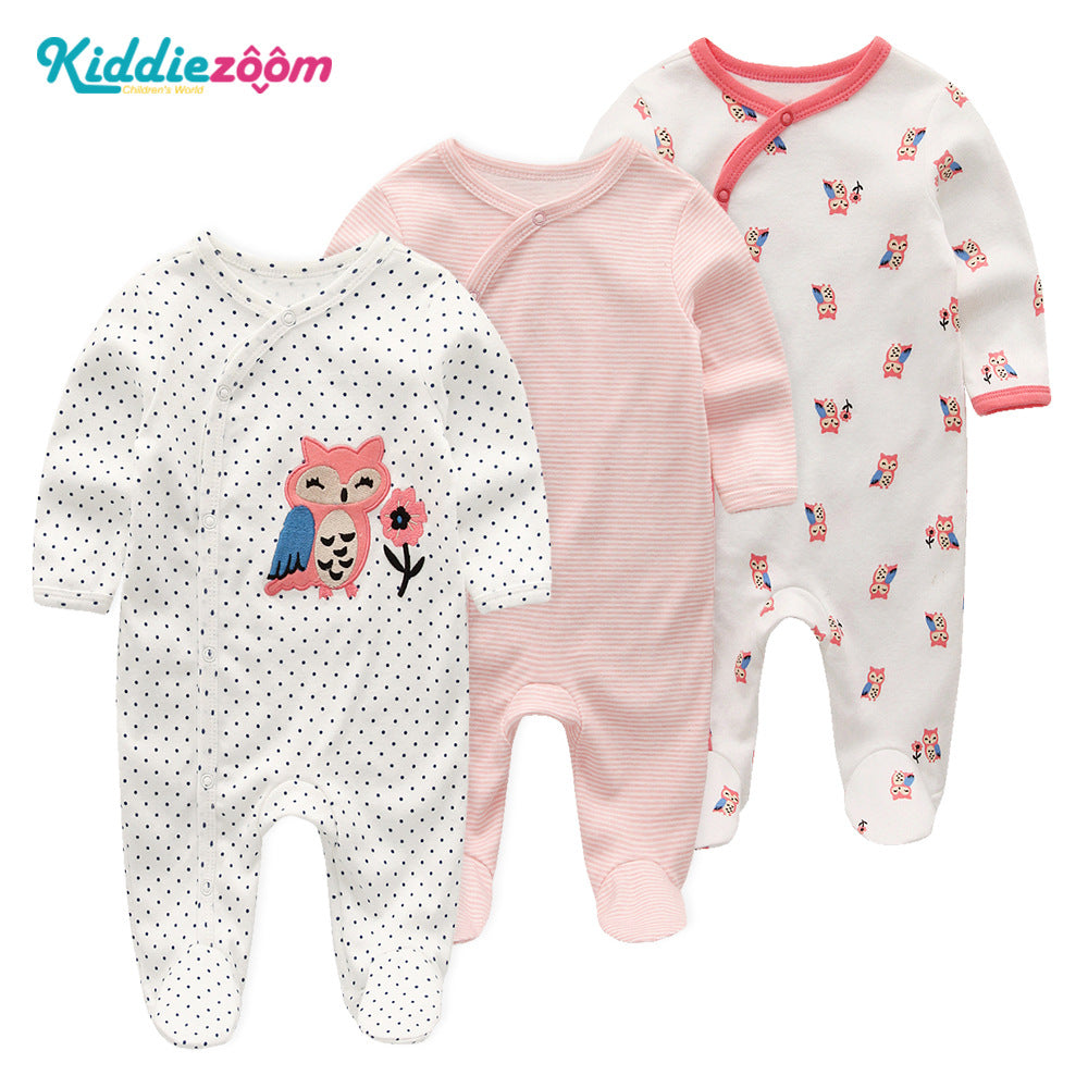 Spring Born Clothes Boneless Pair Of Buckles Jumpsuit Snap Jumpsuit, Climbing Suit