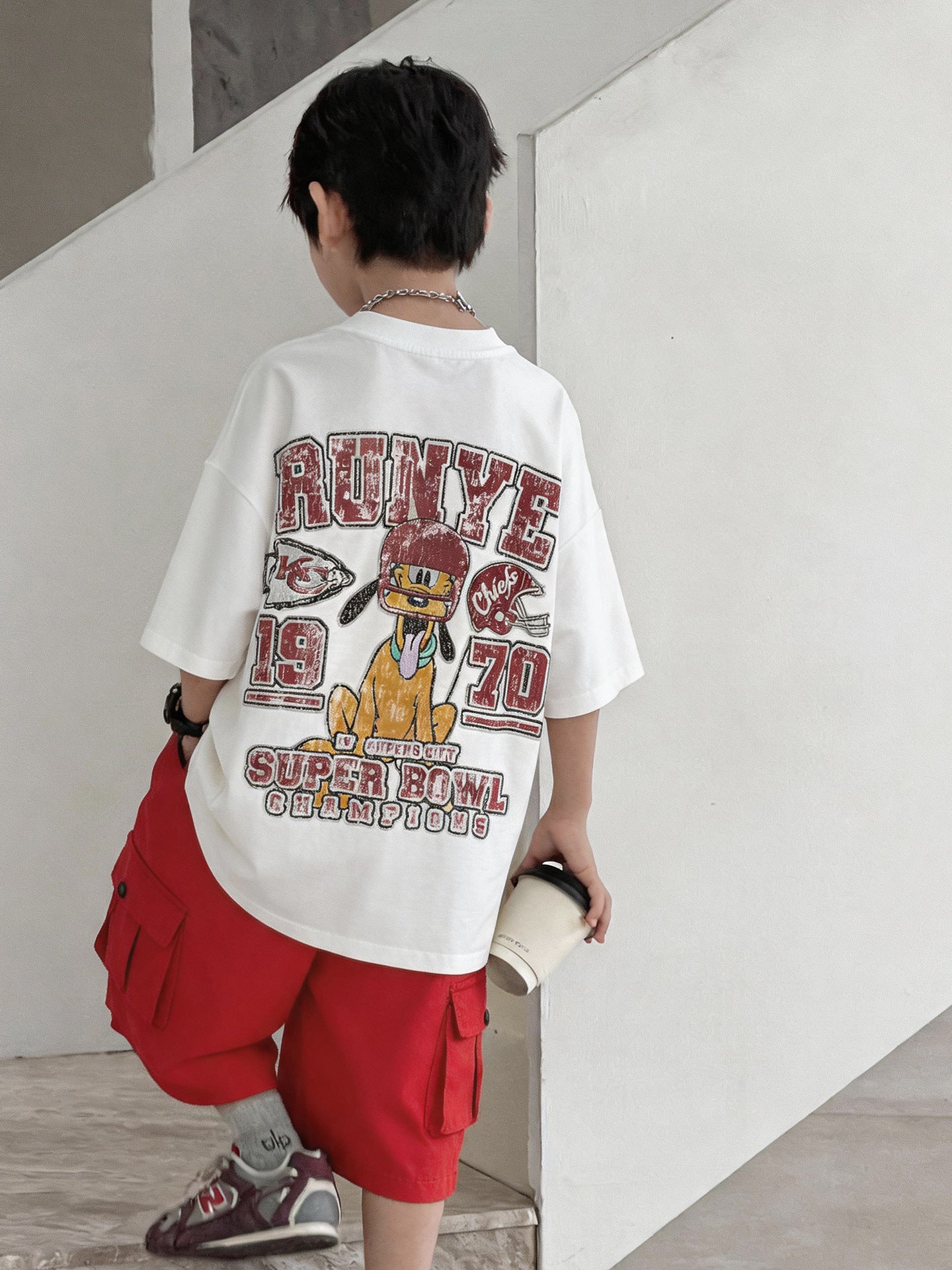 Boy's Short-sleeved Summer Wear Loose Top Boy Half Children's T-shirt