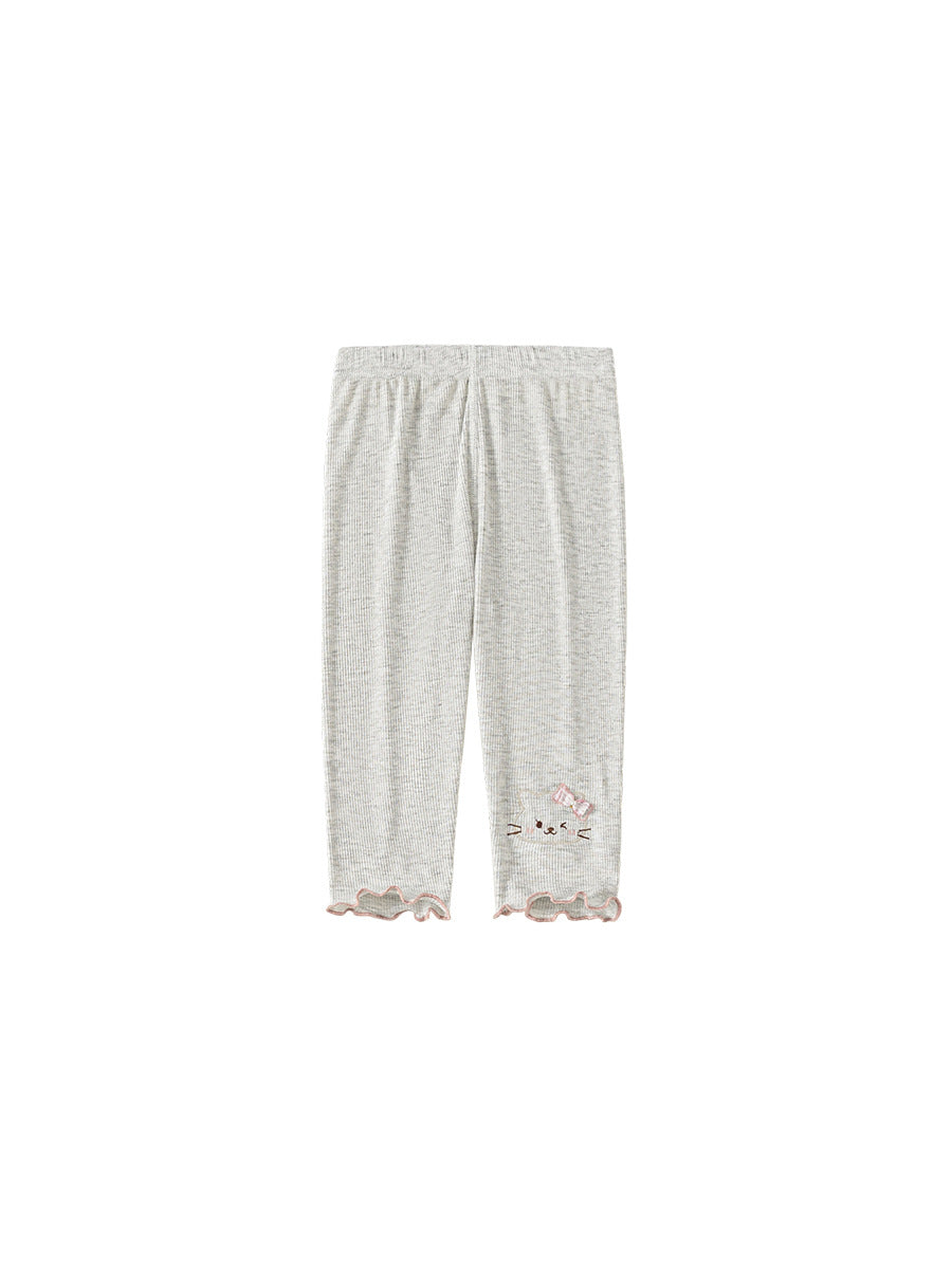 Children's Woven Clothing Trousers Summer Thin Wooden Children's Pants