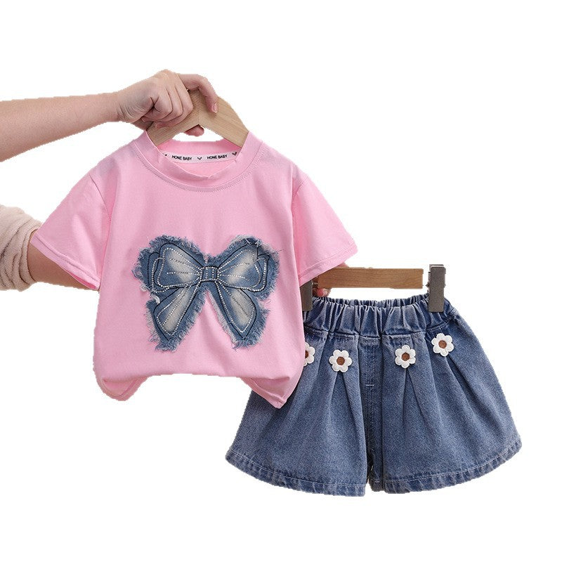 Summer Dress Trendy Short Sleeve Shorts Children's Suit