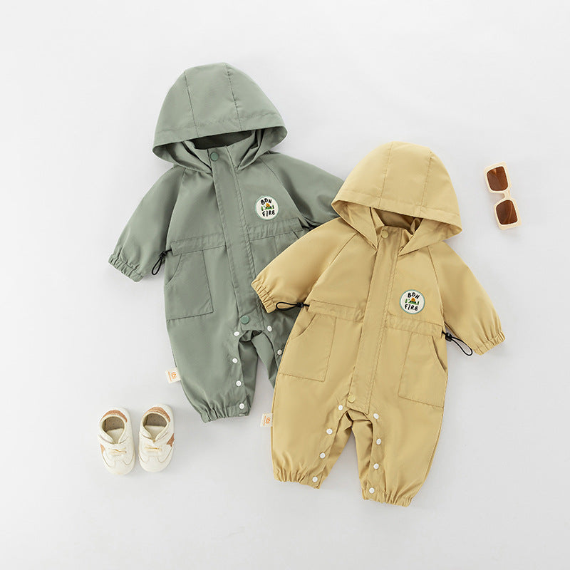 Clothes Autumn Clothing Korean Style Shell Jacket Tooling Jumpsuit, Climbing Suit