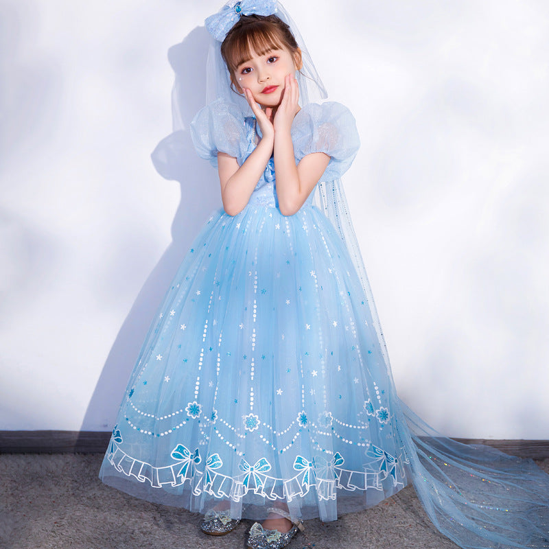 Children's Frozen 2 Princess Elsa Summer Luminous Children's Dress