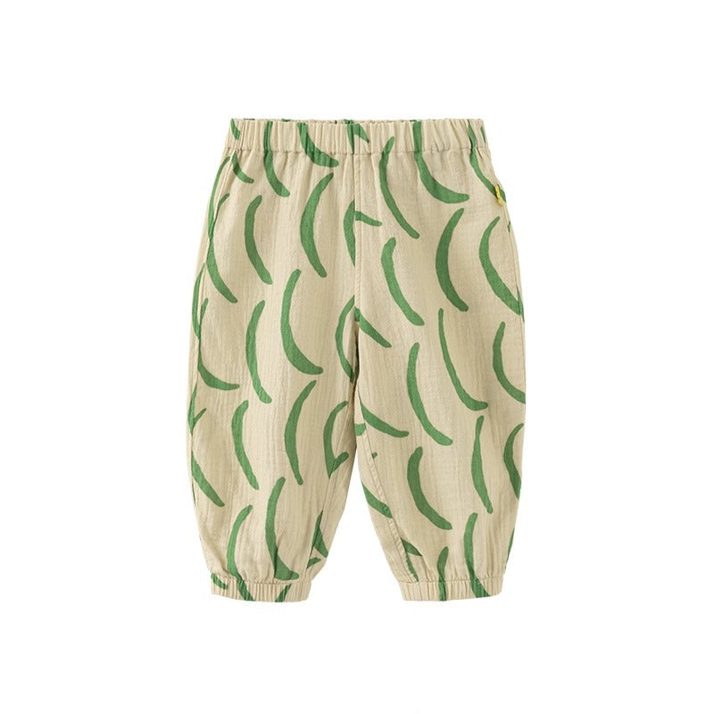 Men's & Children's Summer Lightweight Trousers Breathable Loose Thin Children's Pants