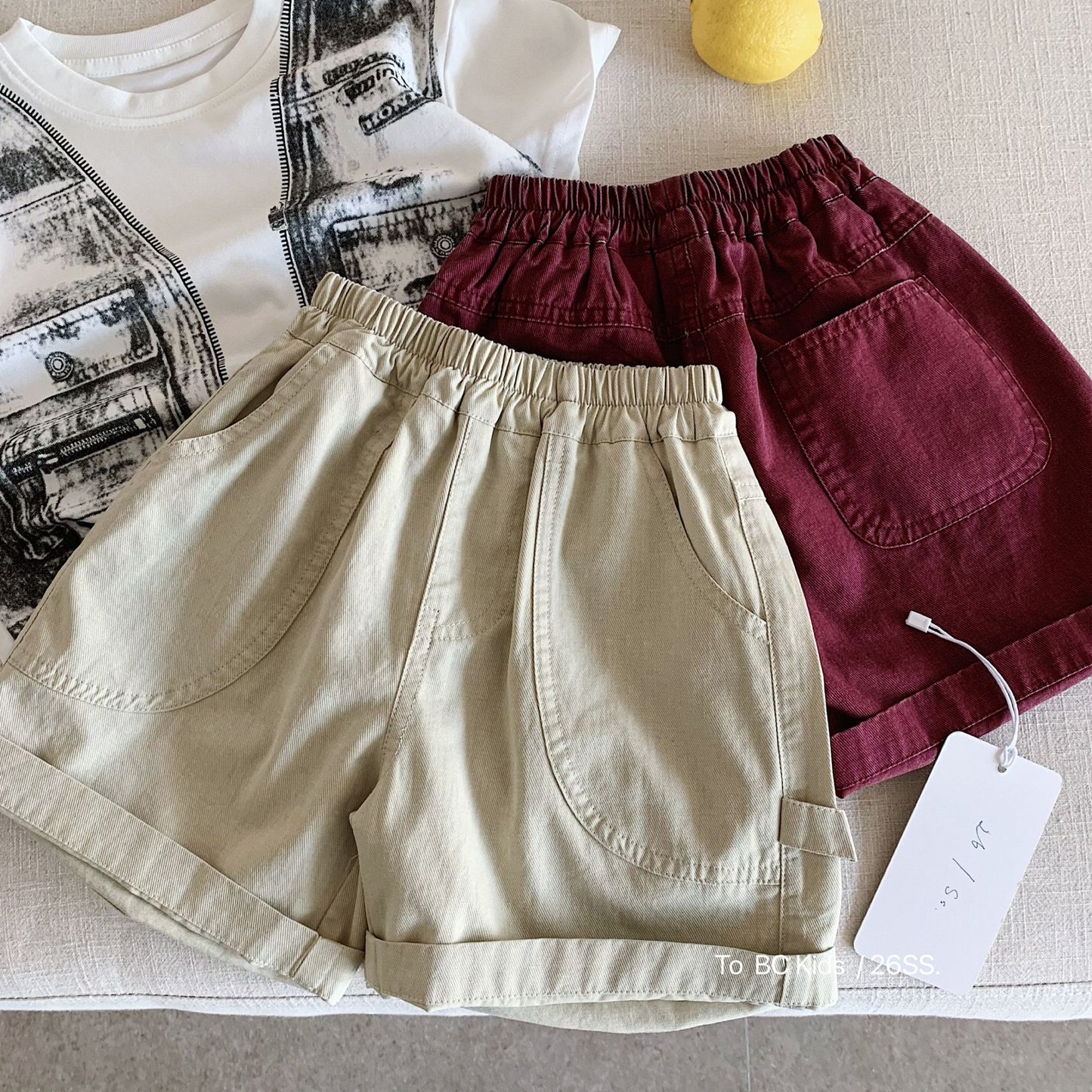 Children's Shorts Summer Korean Style Solid Color Children's Pants