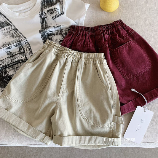 Children's Shorts Summer Korean Style Solid Color Children's Pants