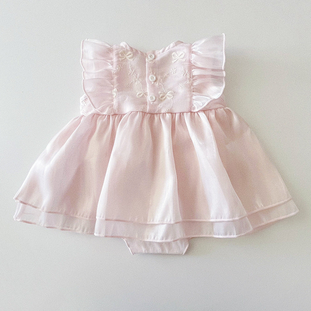 For Babies Cute Princess Tulle Full Moon Year Bloomer Children's Dress