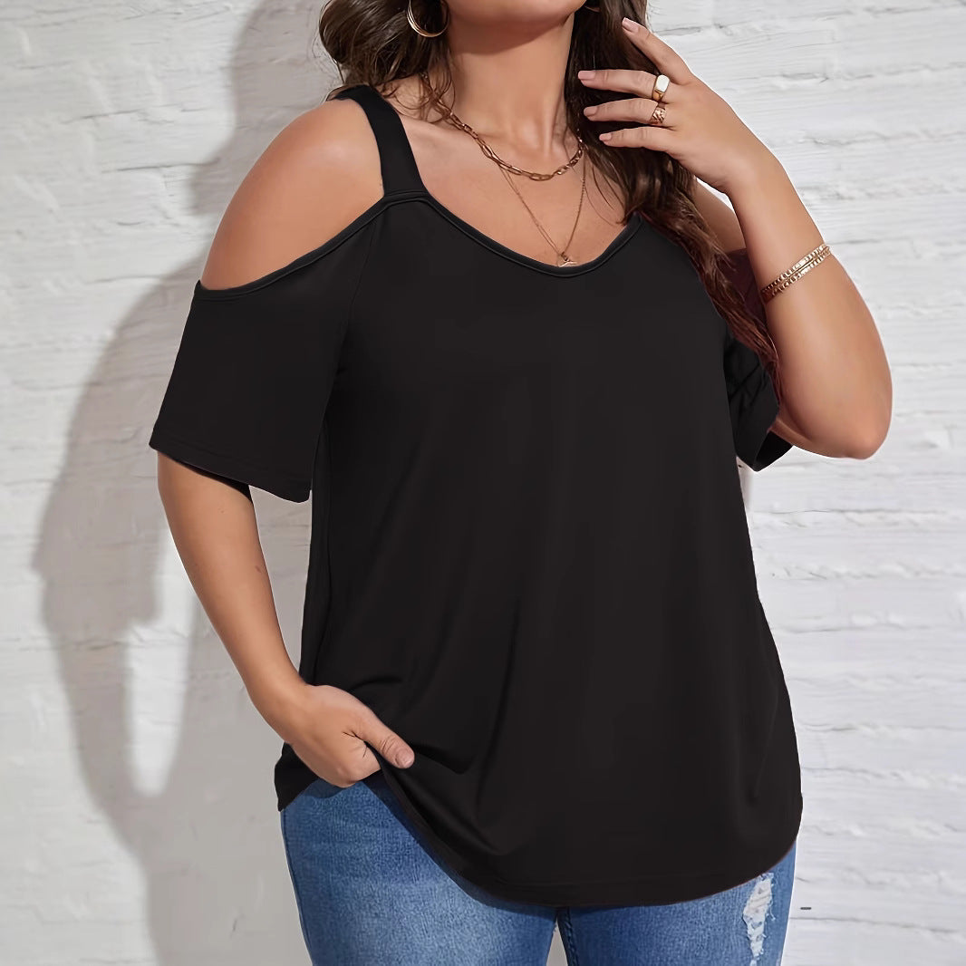 Innovative Women's Solid Color Fashion Sleeve Shorts