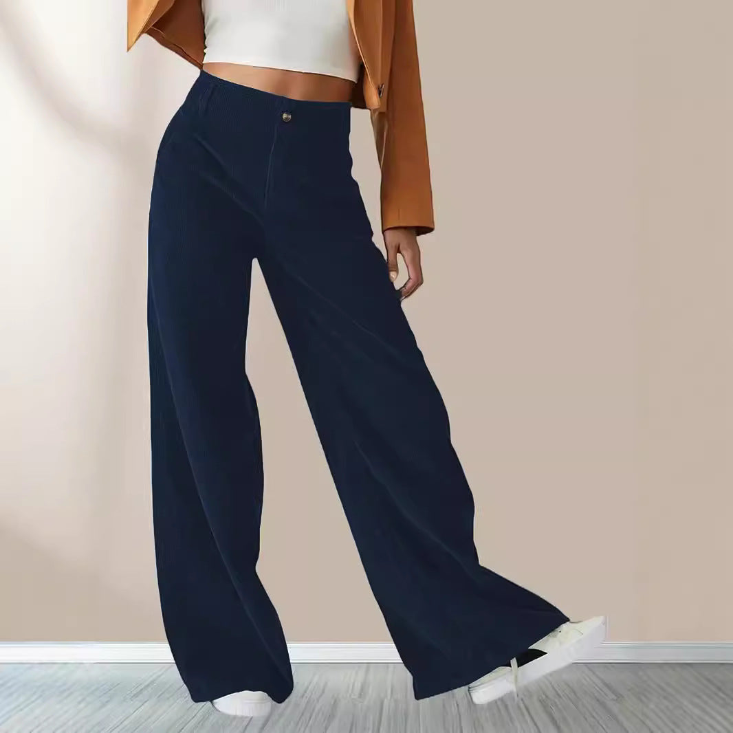 Women's Trousers With High Waist Slimming Straight Casual Pants