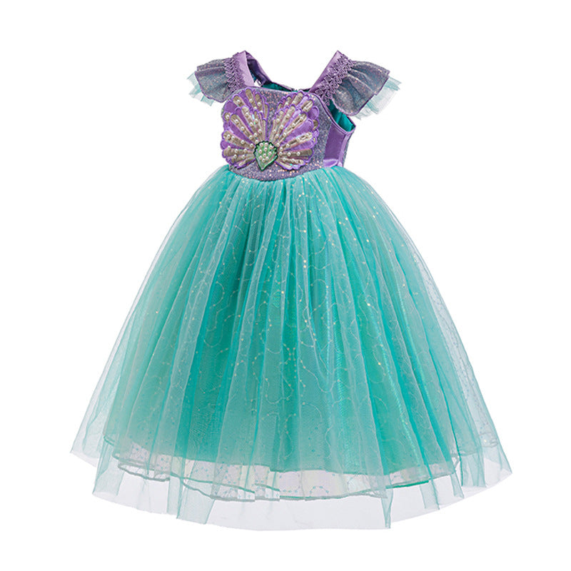 Children's Mermaid Alice Princess Mesh Bubble Skirt Children's Dress