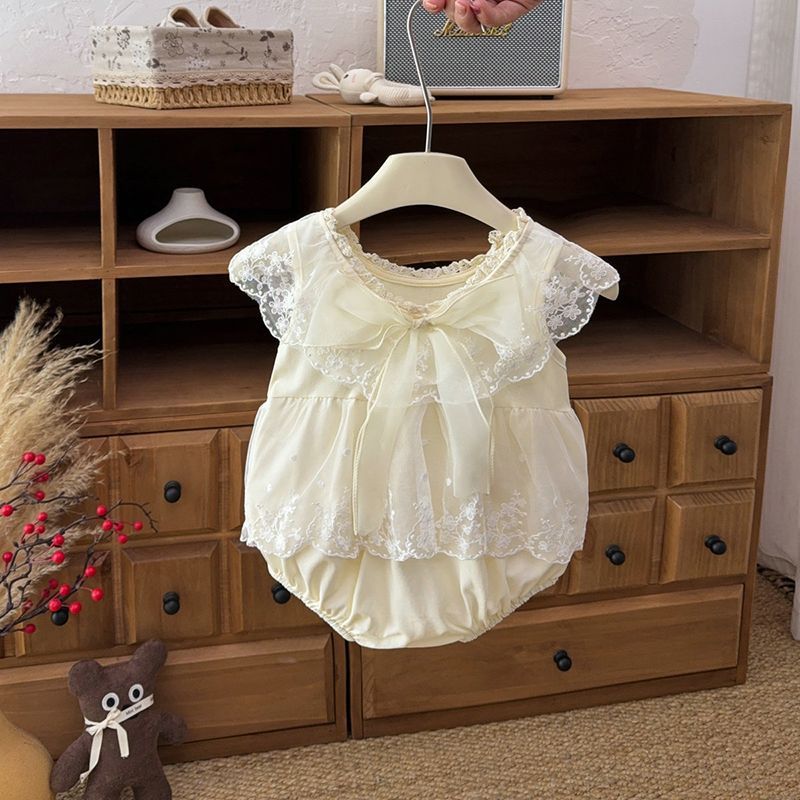 Summer Thin Princess Skirt Dress Born First Month Old Days Jumpsuit, Climbing Suit