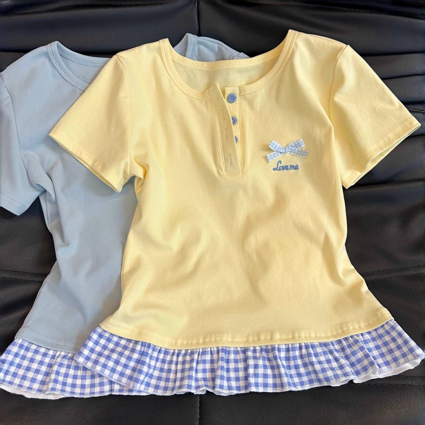 Children's Small Teen Short-sleeved Summer Yellow Top Children's T-shirt