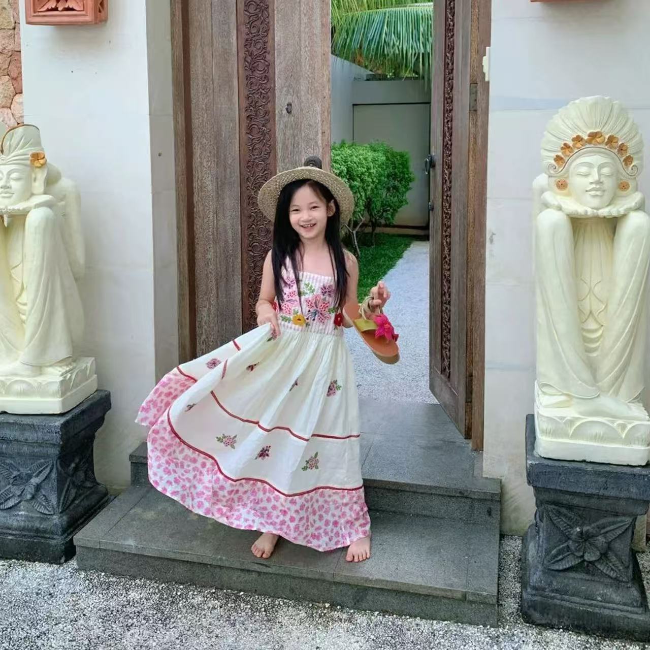 Children's Summer Seaside Vacation Travel Dopamine Handmade Children's Dress
