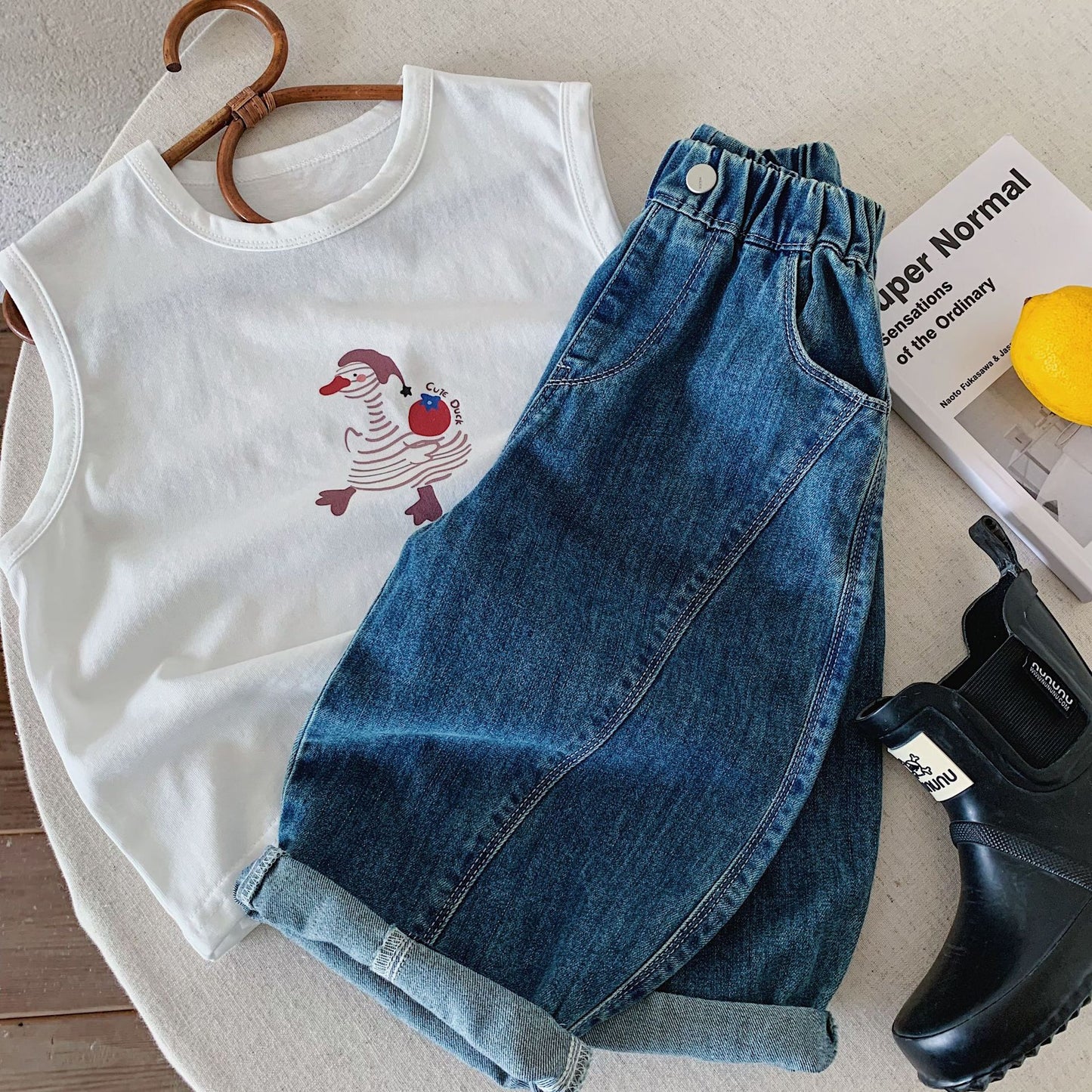 Children's Boy Machete Jeans Casual Thin Type Loose Children's Pants