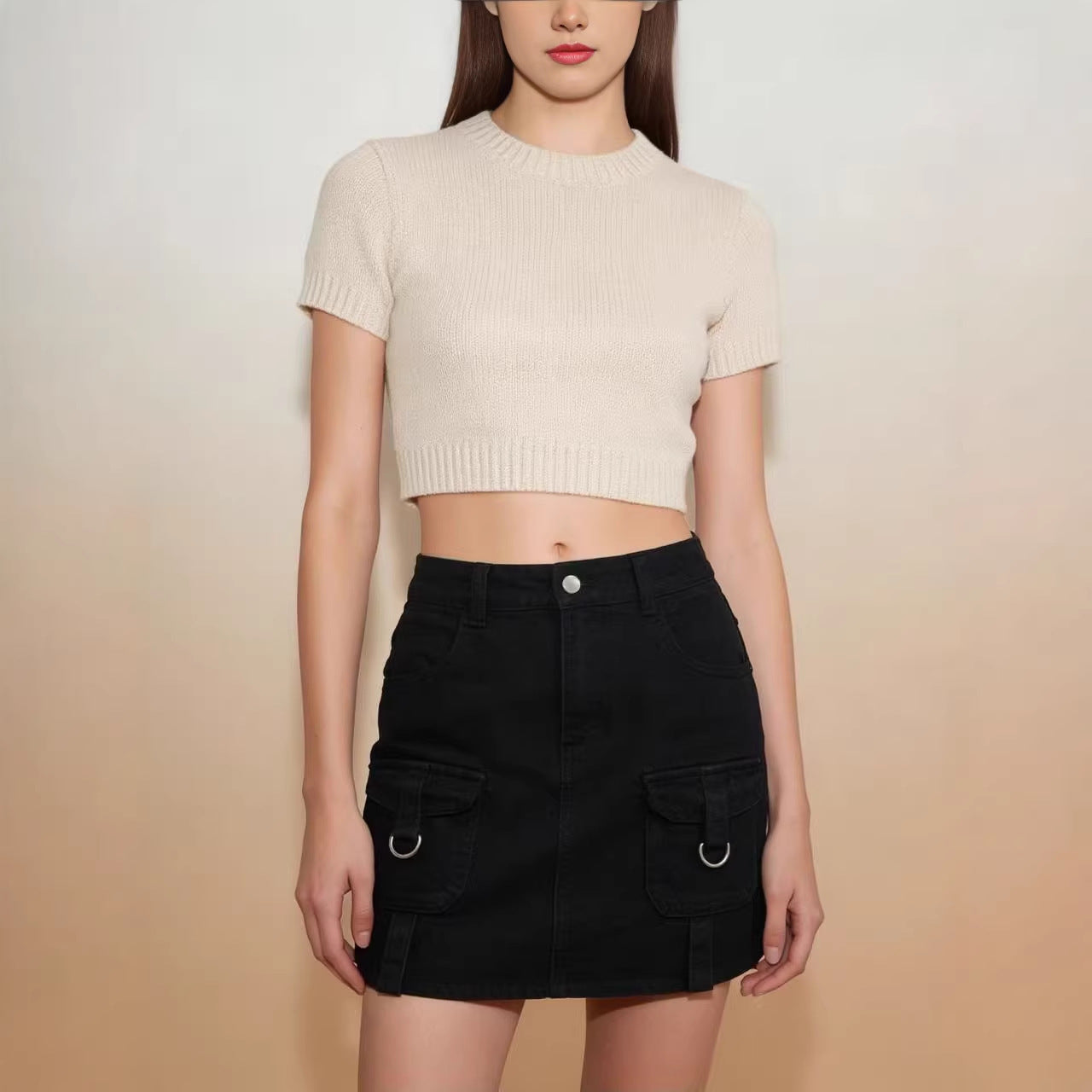 Summer Millennium Hot Double Pocket Denim Skirts