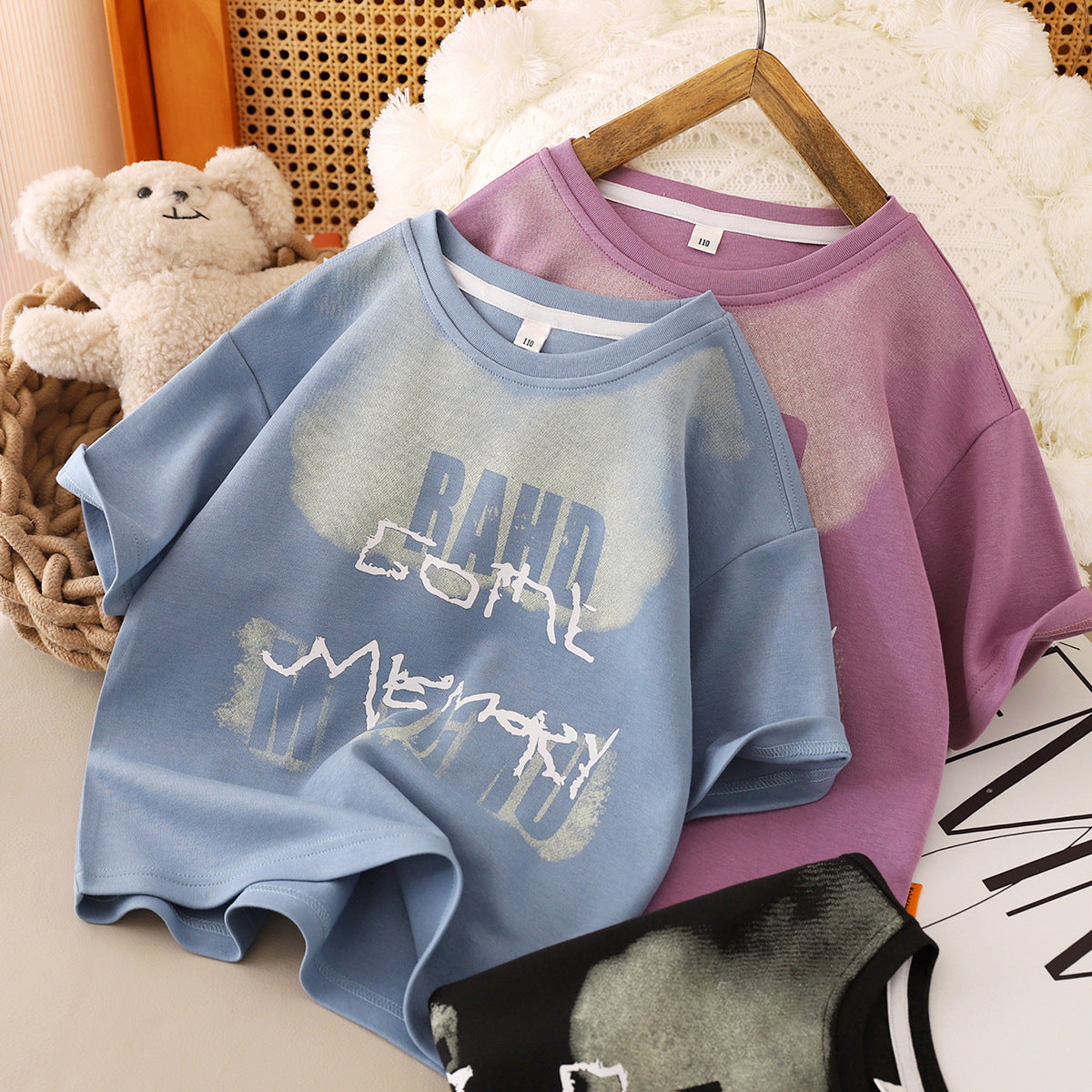 Children's Clothing Cotton Short-sleeved Summer Loose Top Middle Big Children's T-shirt
