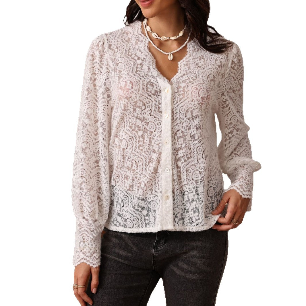Women's French Style Collar Stretch Sexy Bottoming Tops