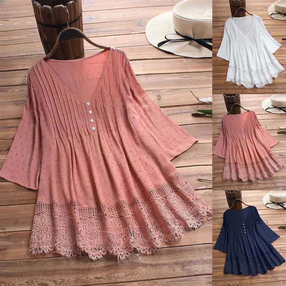 Women's Summer Jacquard Pleated Lace Hollow Out Clothing
