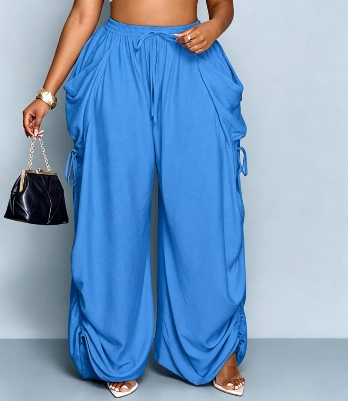 Women's Autumn High Waist Harem Cotton Linen Micro Elastic Casual Pants
