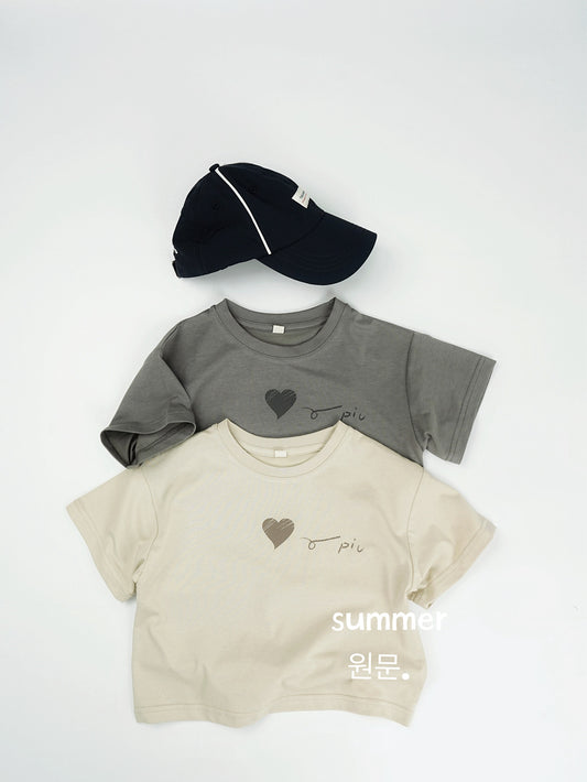 Children's Half Sleeve Korean Style Summer Love Shirt Thin Children's T-shirt